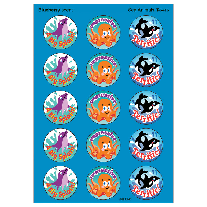 Stinky Stickers Sea Animals 60-pk Acid-free Blueberry
