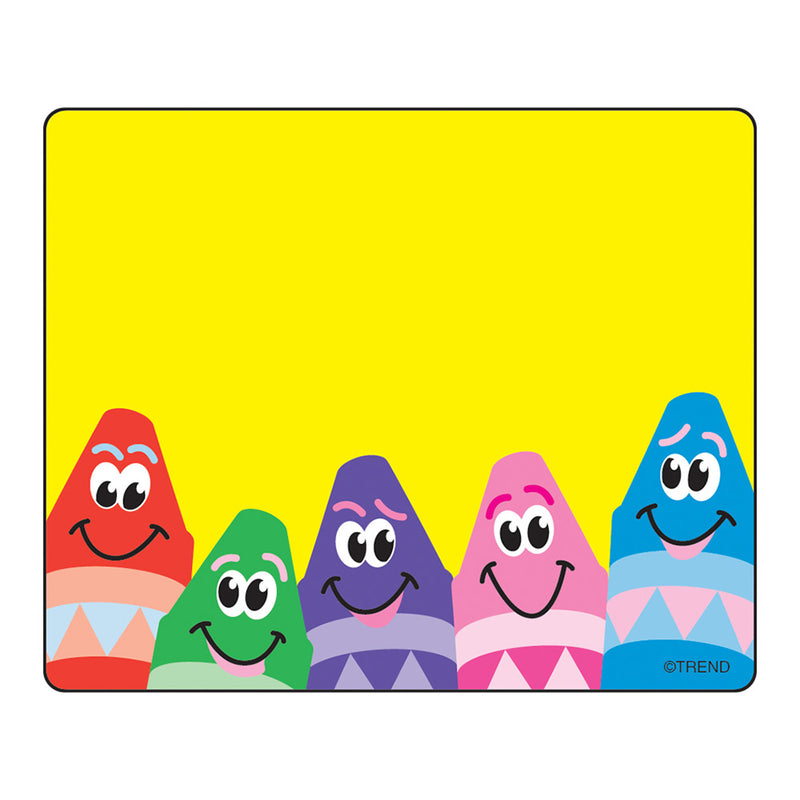 (6 Pk) Name Tags Colorful Crayons 36 Per Pk
