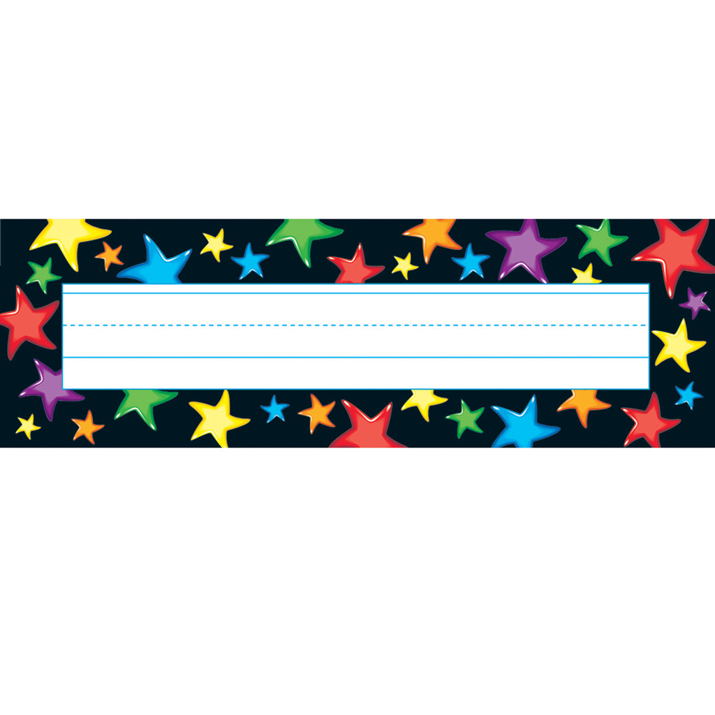(6 Pk) Gel Stars Desk Topper Name Plates