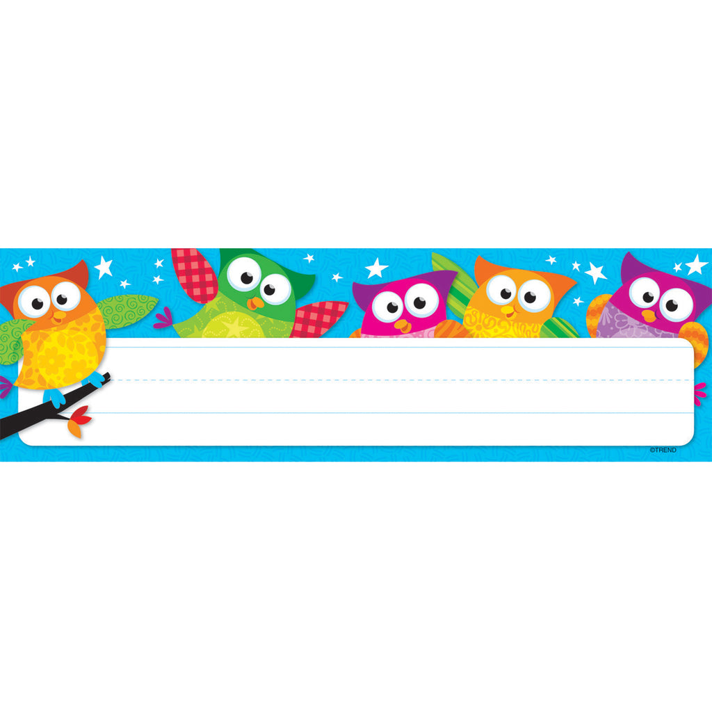 (6 Pk) Owl Stars Desk Toppers Name Plates