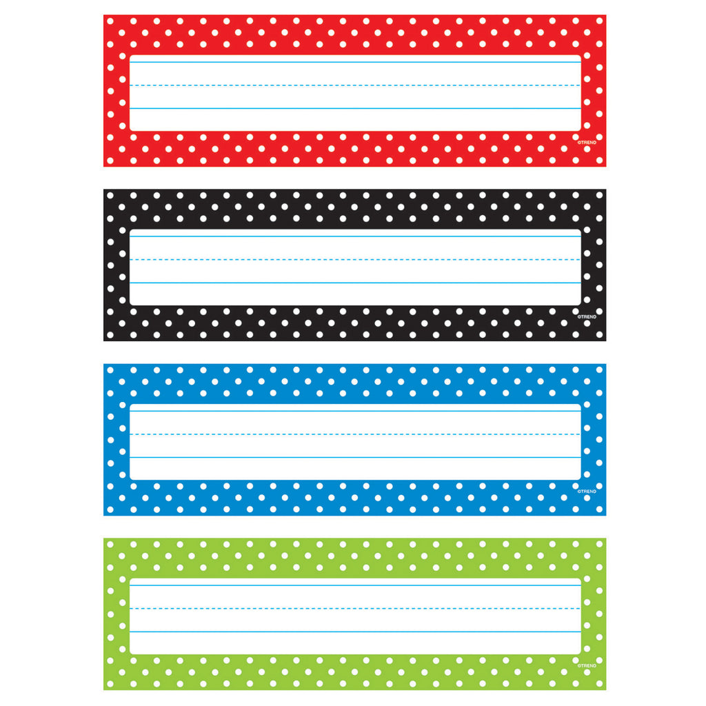 Polka Dots Desk Toppers Name Plates