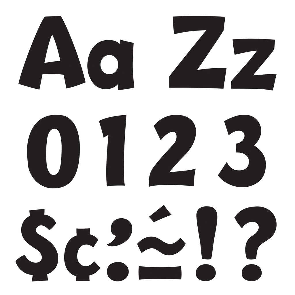 Ready Letter 4 Inch Playful Black Uppercase & Lowercase Combo