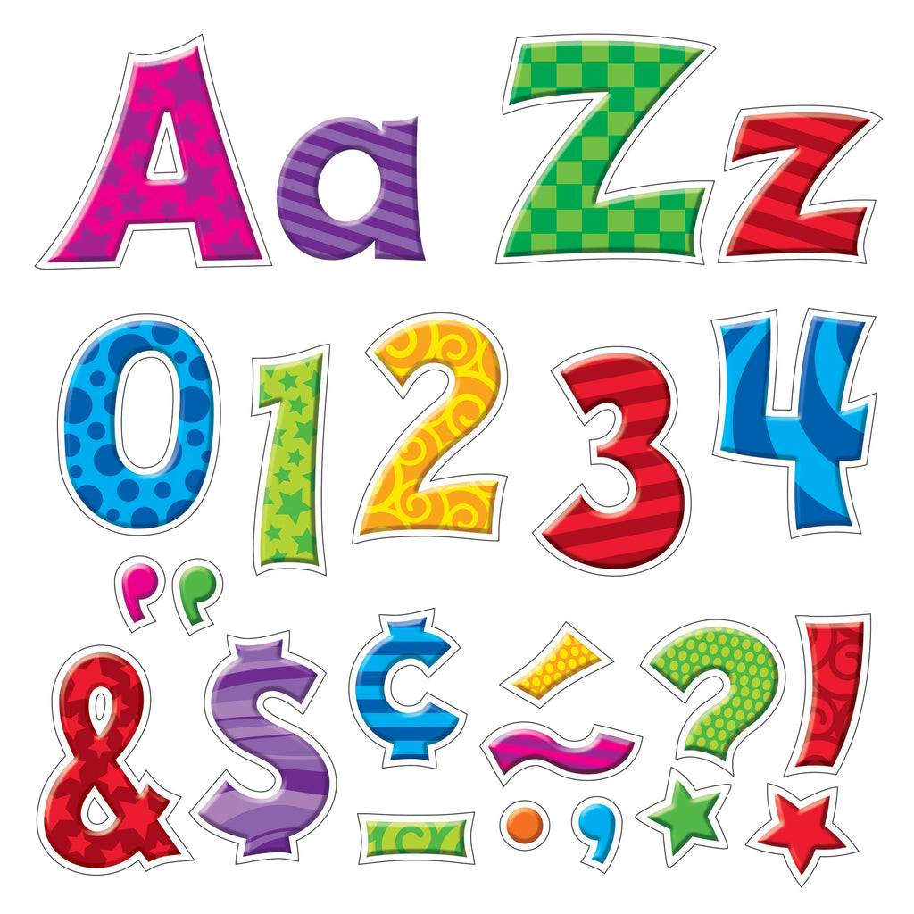 Friendly 4in Furry Friend Patchwork Uppercase-lowercase Combo Pack