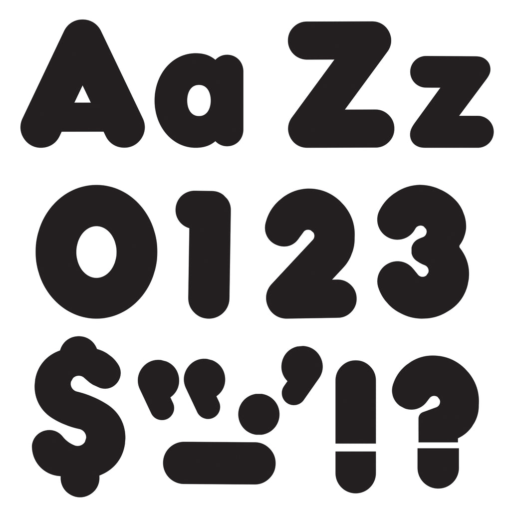 Ready Letter 4 Inch Casual Black Uppercase & Lowercase Combo