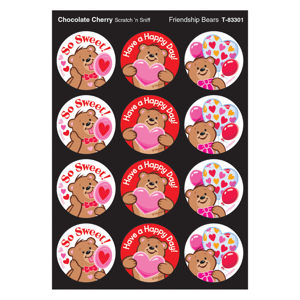 Friendship Bears-choc Cherry Stinky Stickers