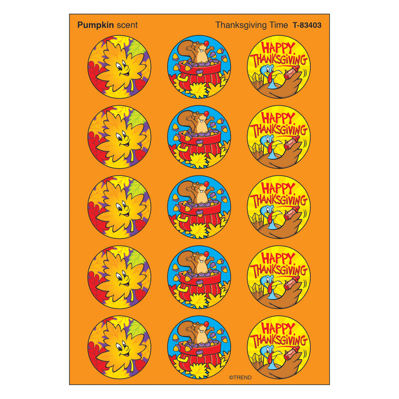 Stinky Stickers Thanksgiving 60-pk Time Acid-free Pumpkin