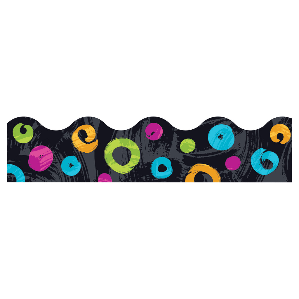 Clr Harm Swirl Dots On Blck Trmmrs