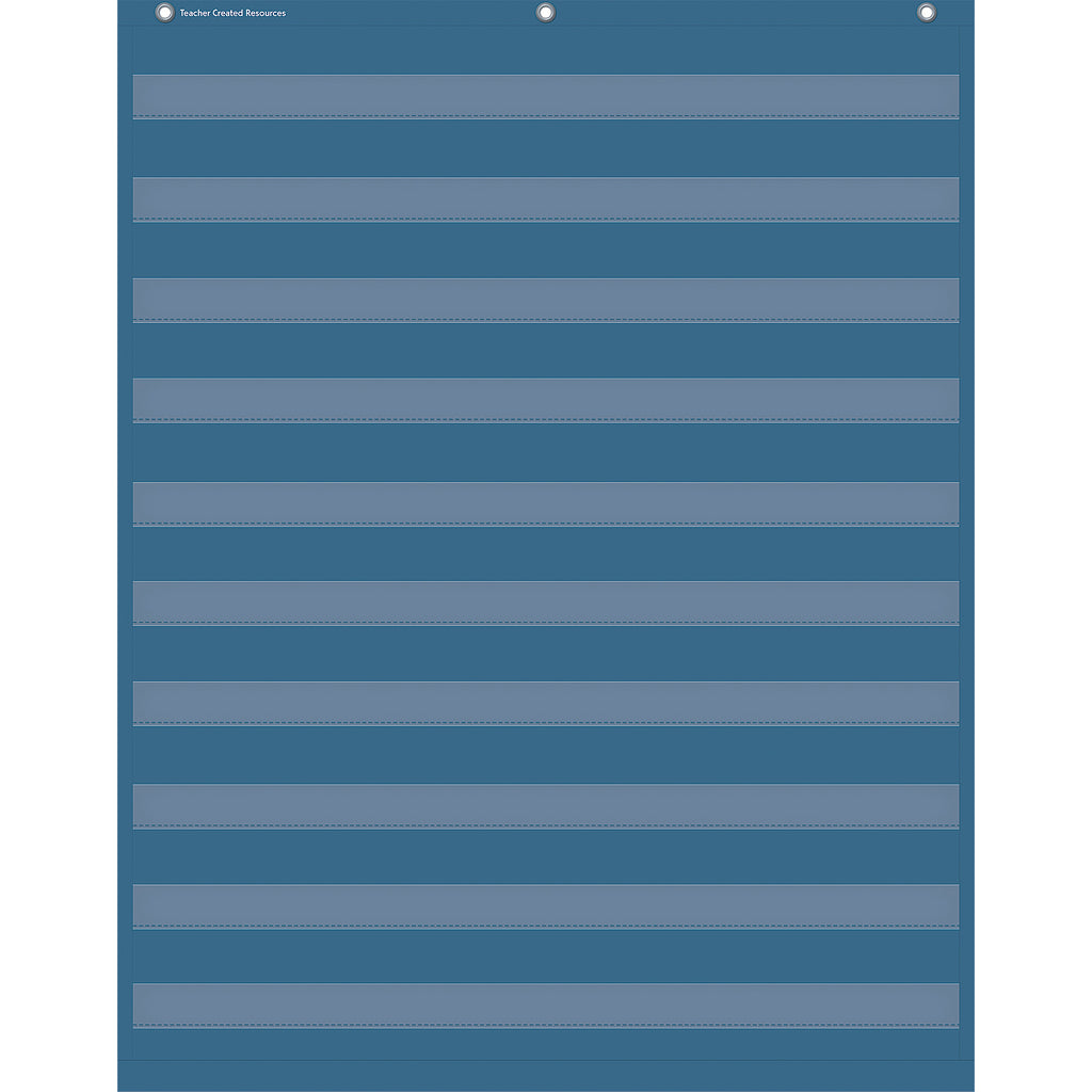 Slate Blue 10 Pocket Chart, 34" x 44"