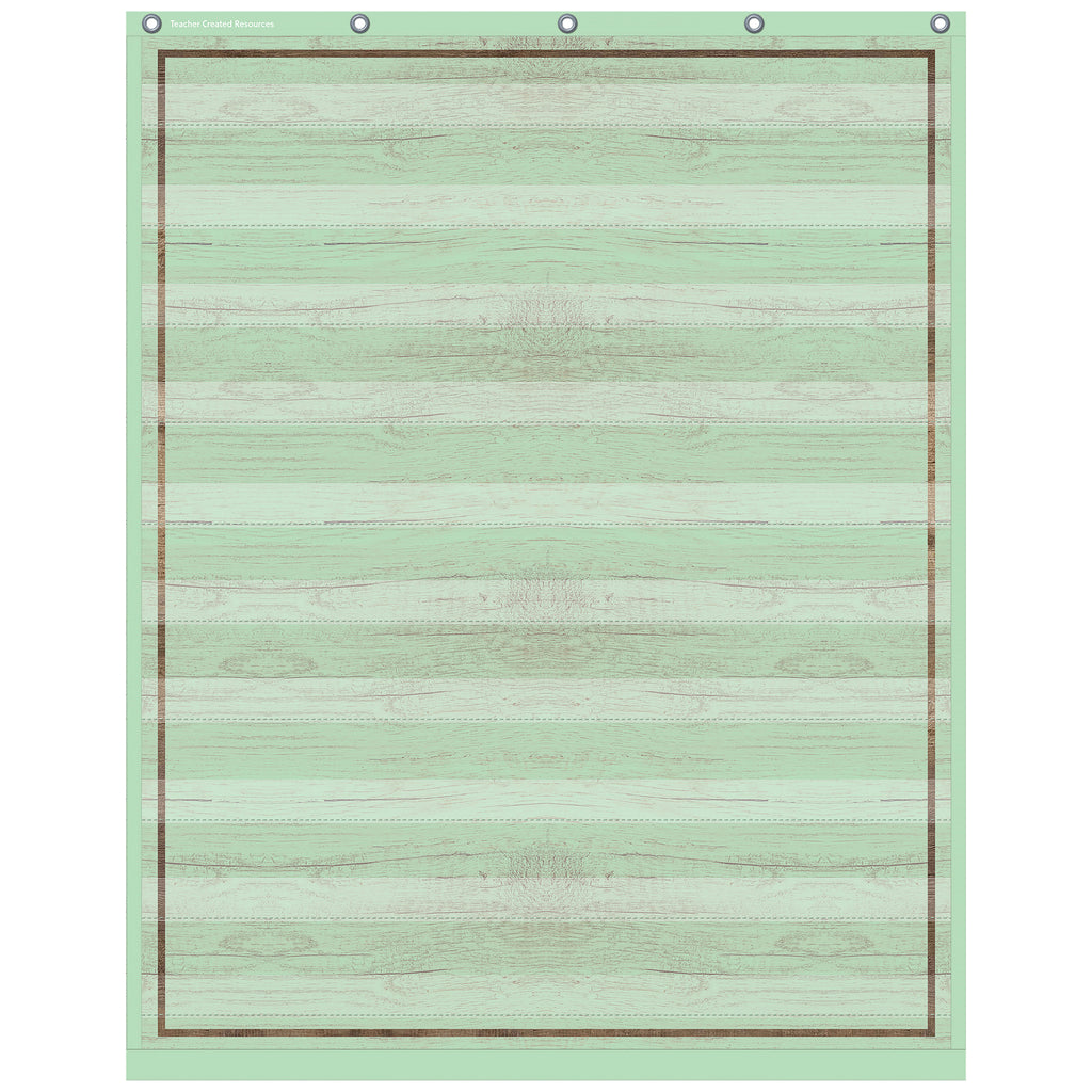 Mint Painted Wood 10 Pocket Chart