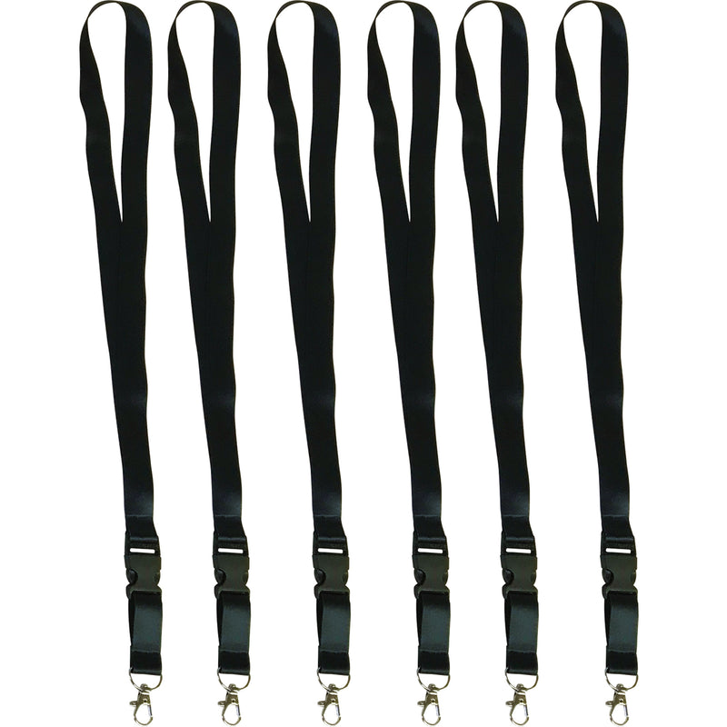 (6 Pk) Black Lanyard