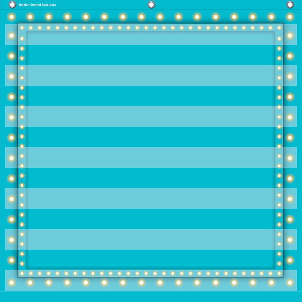 Light Blue Marquee 7 Pocket 28x28 Pocket Chart