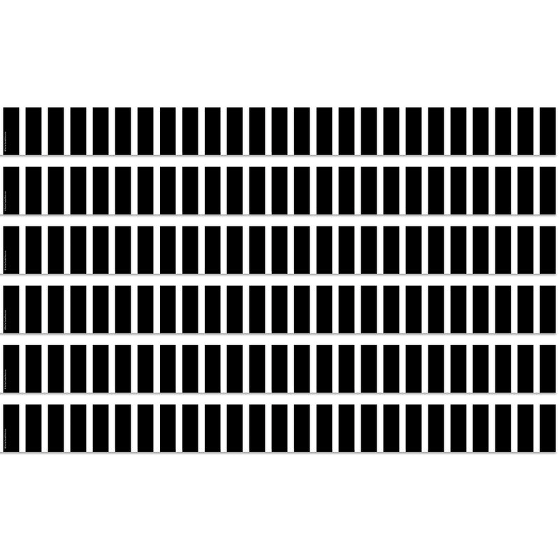 (6 Pk) Blk & Wht Vertical Border