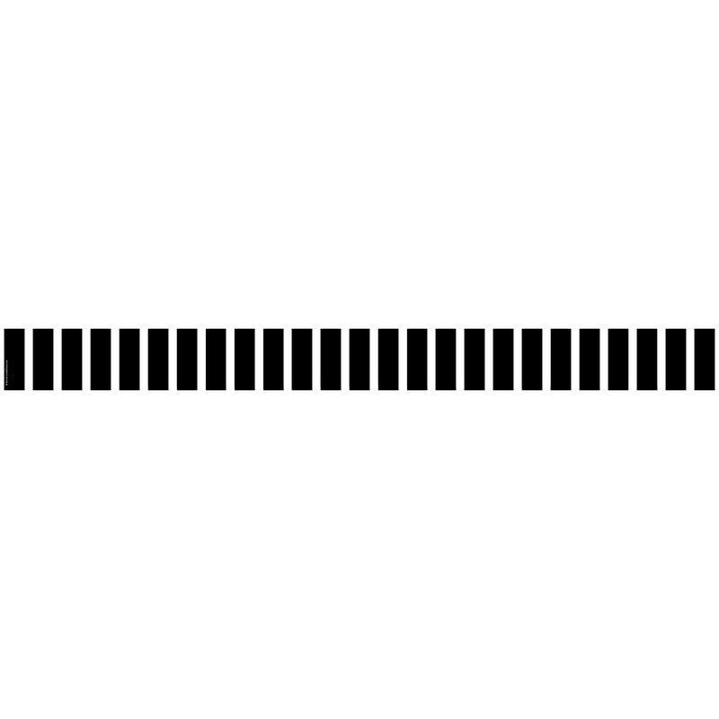 Black and White Vertical Stripes Straight Border Trim, 35 Feet