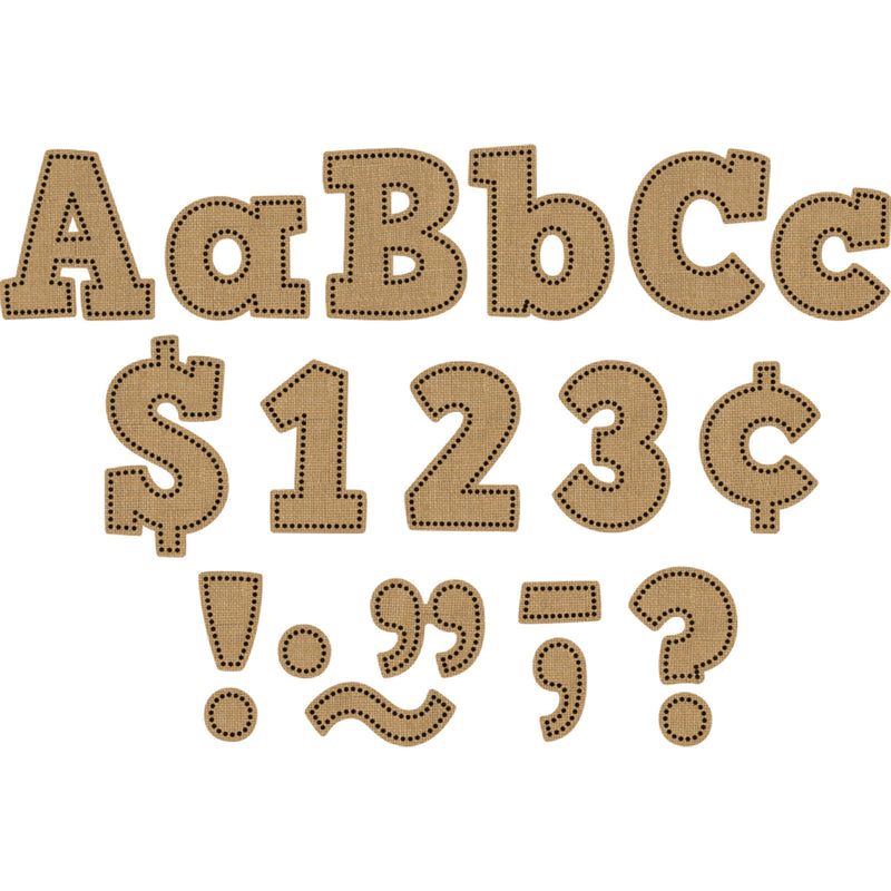 Burlap Bold Block 4in Letters Combo Pack