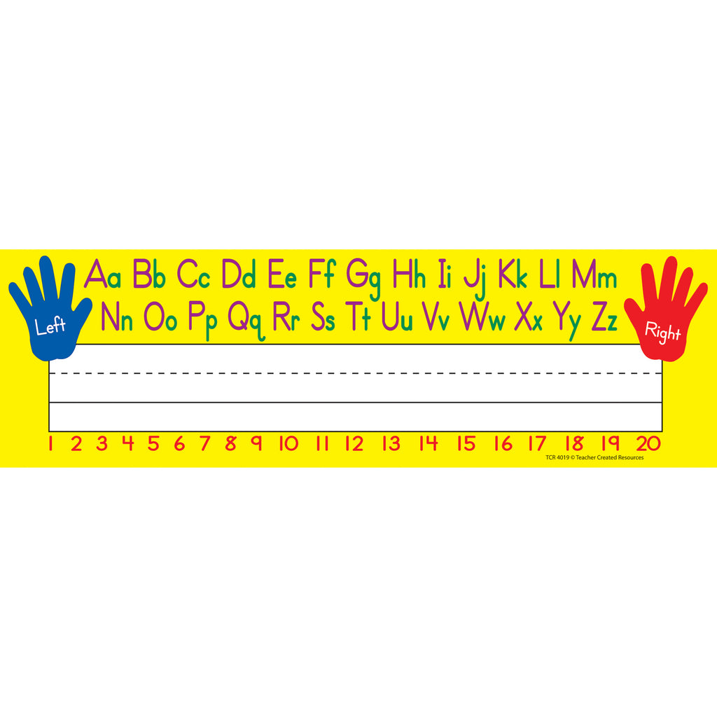 (6 Pk) Left Right Alphabet 36 Per Pk Flat Name Plates