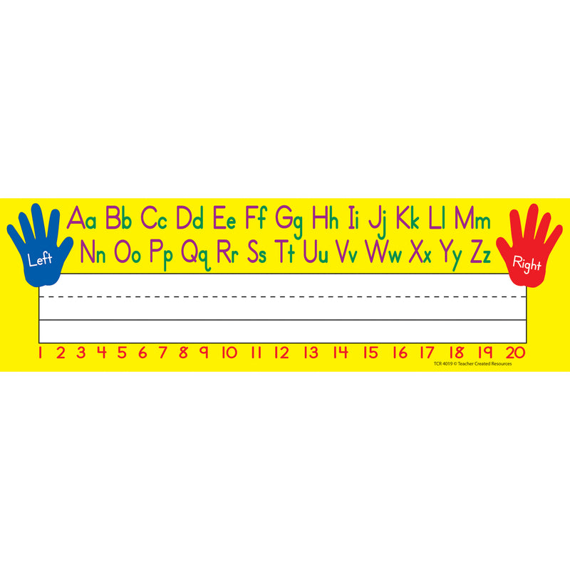 (6 Pk) Left Right Alphabet 36 Per Pk Flat Name Plates