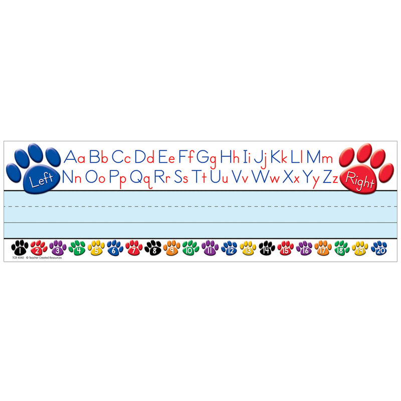 (6 Pk) Paw Prints Left-right Alphabet Nameplates