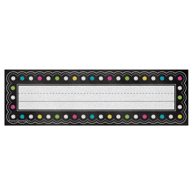 (6 Pk) Chalkboard Brights Flat Name Plates