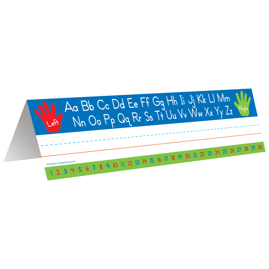 (3 Pk) Left Right Alphabet Tent Name Plate