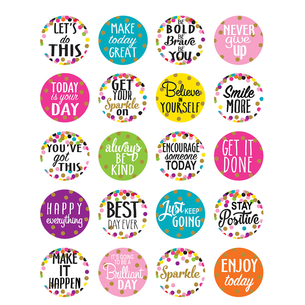 Confetti Words To Inspire Stickers