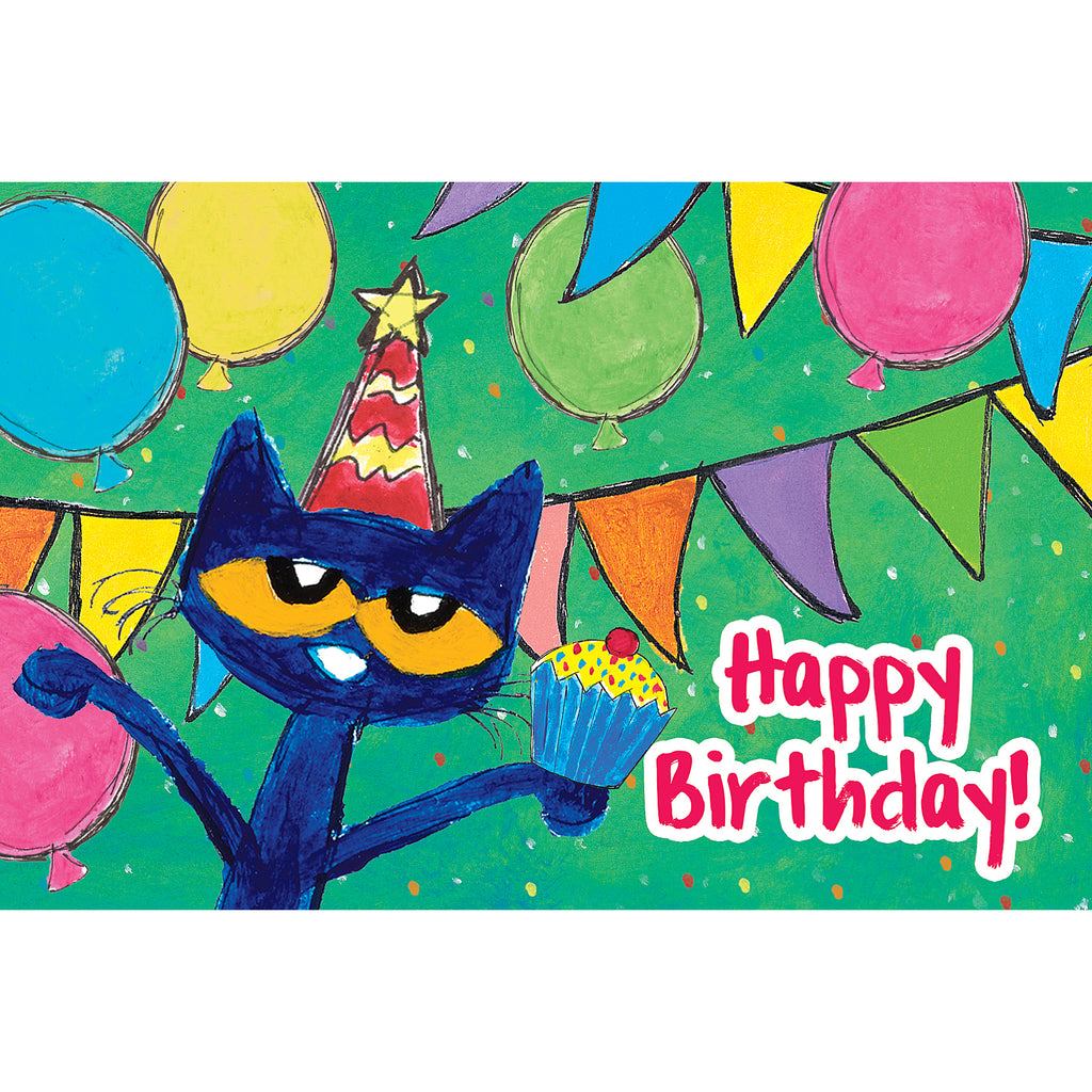 Pete The Cat Happy Birthday Postcards, Pack of 30