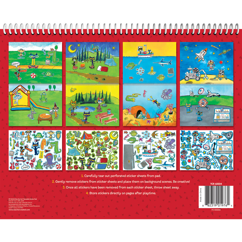 Pete The Cat Reusable Sticker Pad