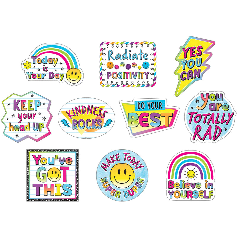 Brights 4Ever Positive Saying Accents, Pack of 30