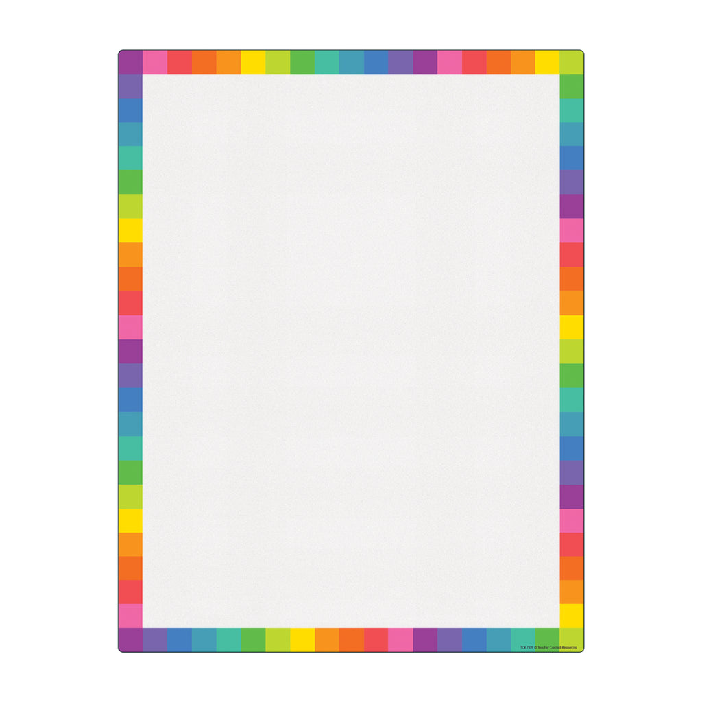 Colorful Blank Write-on-wipe-off Chart