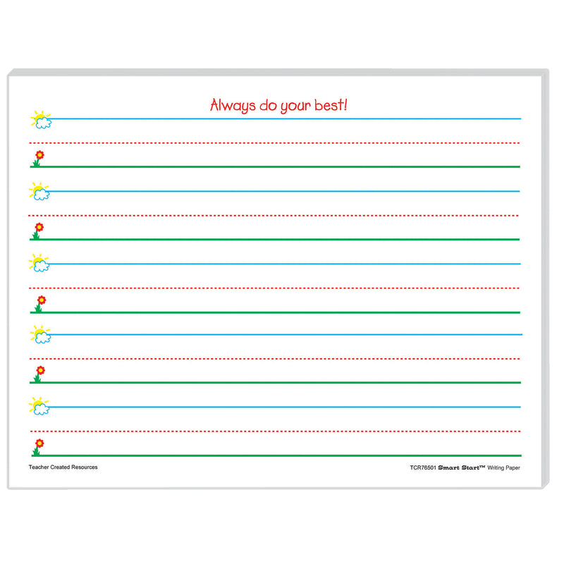(2 Ea) Smart Start K-1 Writing Paper 100 Shts Per Pk