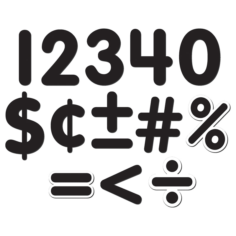 Black Classic 2-1-2in Magnetic Numbers