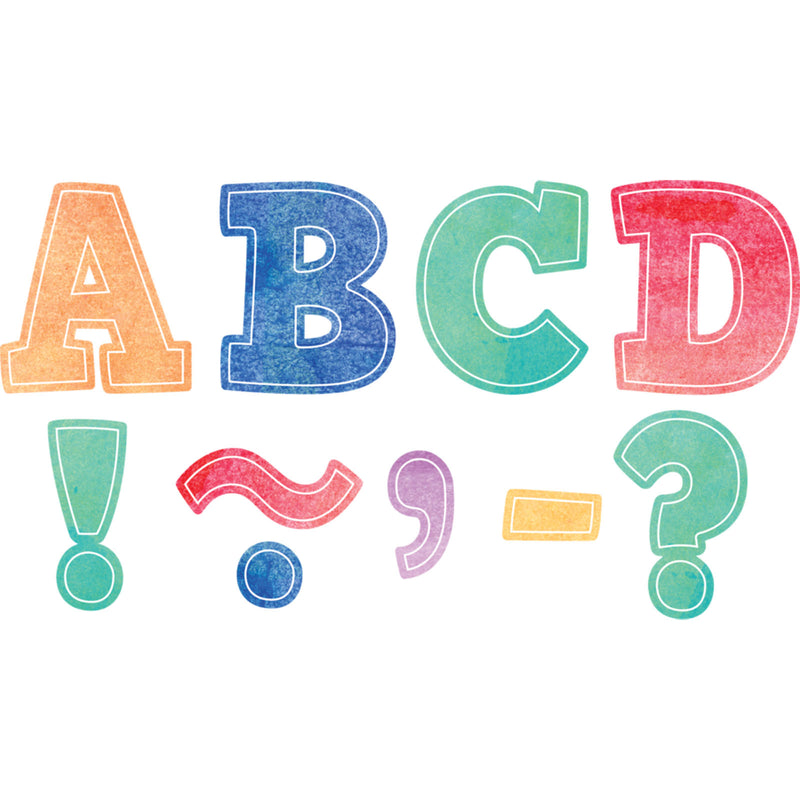 Bold Block 3in Magnetic Letters Watercolor