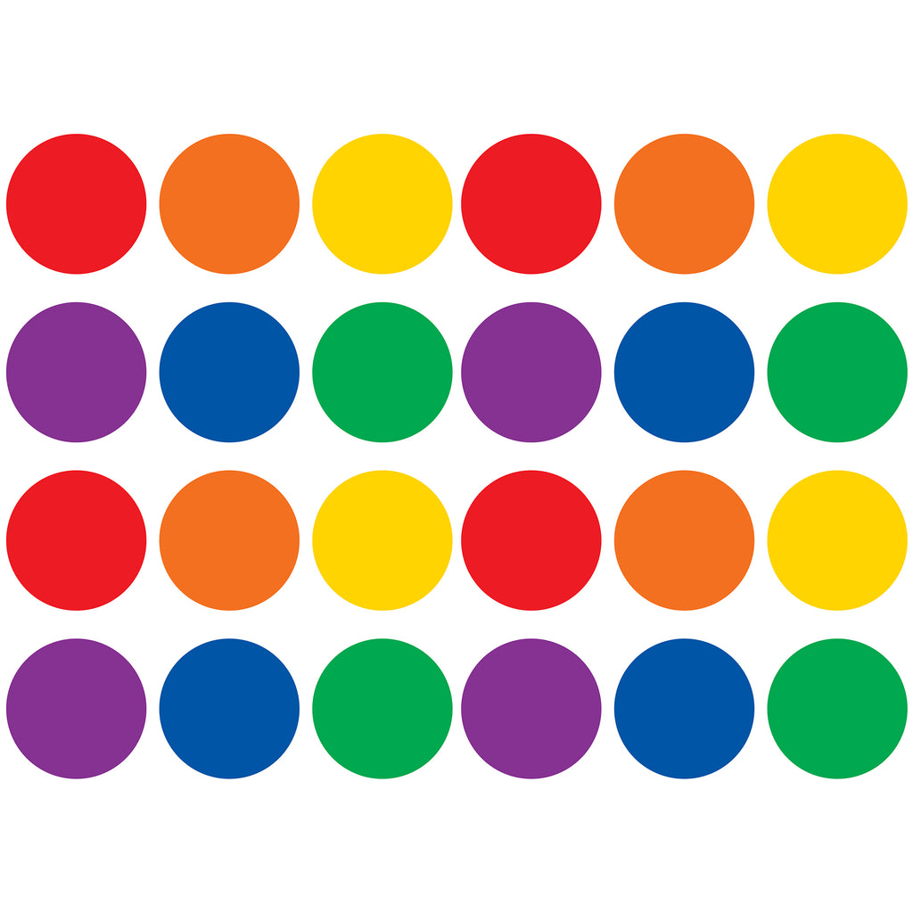 (2 Pk) Writing Spots Colorful Circles 4in Spot On Dry-erase