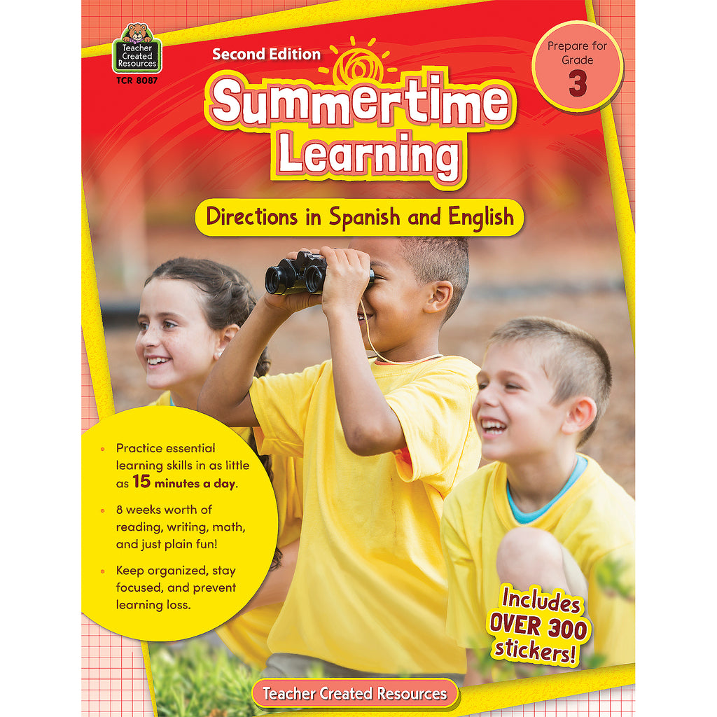 Summertime Learning Gr 3 2nd Ed English & Spanish Directions