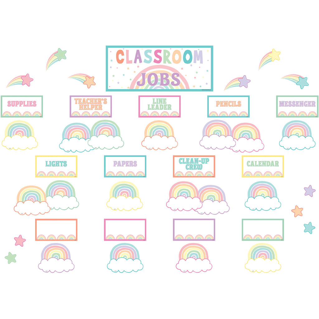 Pastel Pop Classroom Jobs Mini Bulletin Board Set