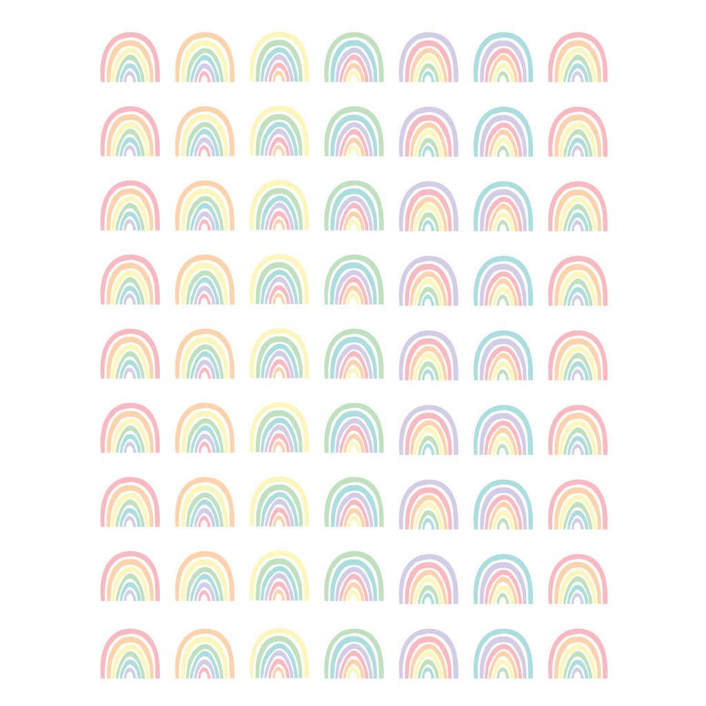 (12 Pk) Pastel Rainbows Mini Stickr