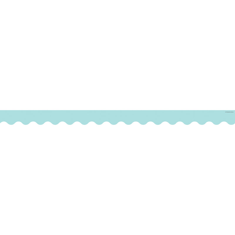 Pastel Blue Scalloped Border Trim, 35 Feet