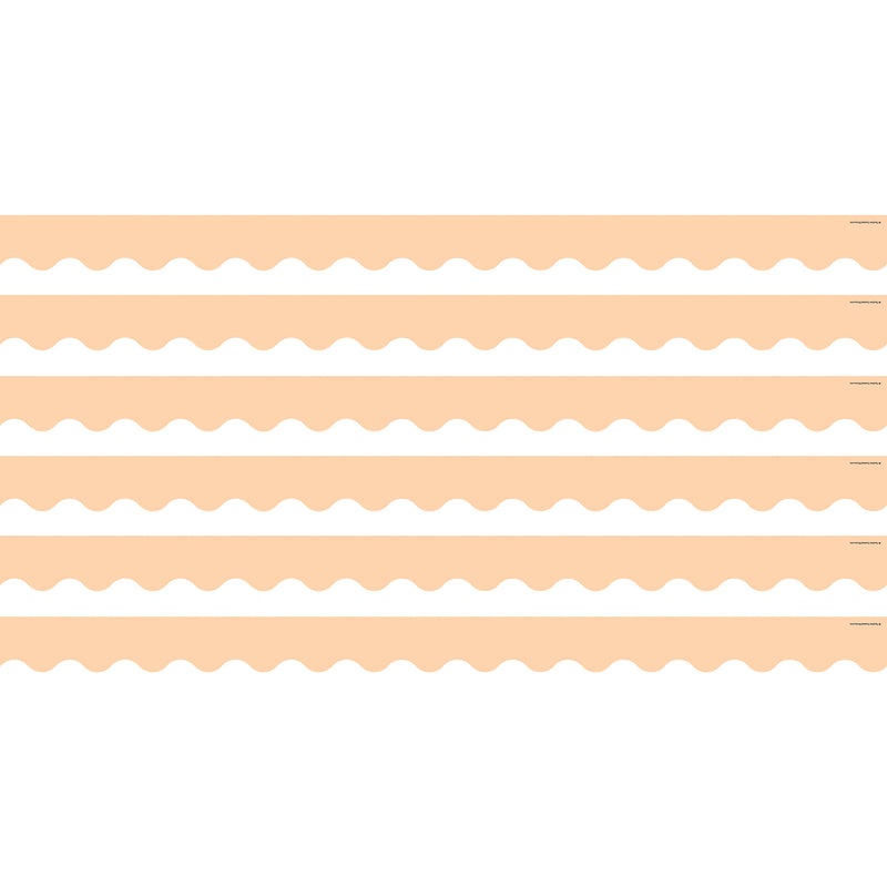 (6 Pk) Peach Scalloped Border Trim