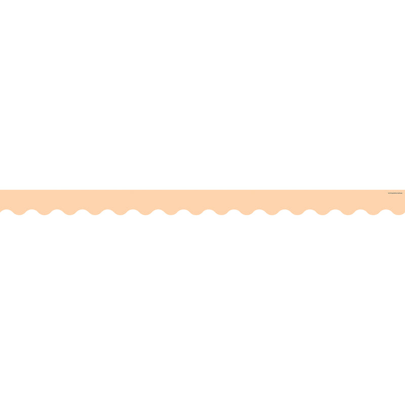 Peach Scalloped Border Trim, 35 Feet