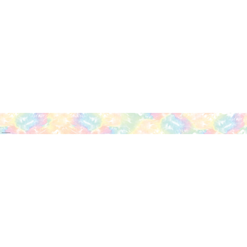 Pastel Pop Tie-Dye Straight Border Trim, 35 Feet