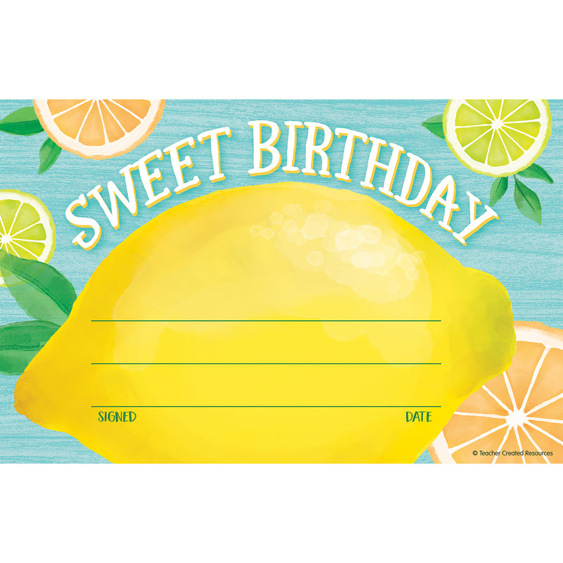 Lemon Zest Sweet Birthday Awards