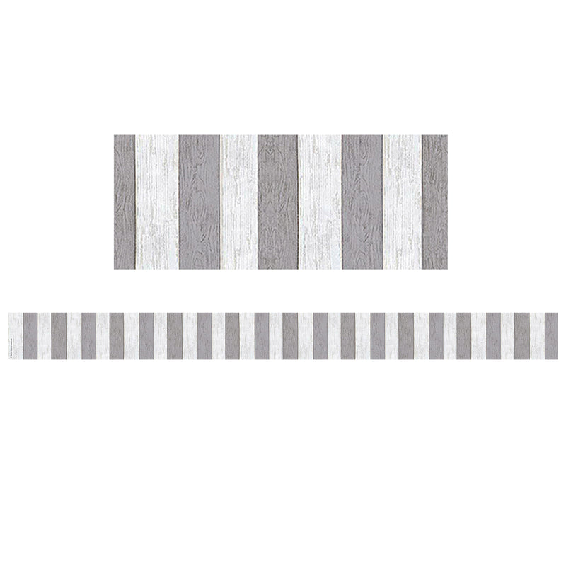 Gray Stripes Straight Border Trim Modern Farmhouse