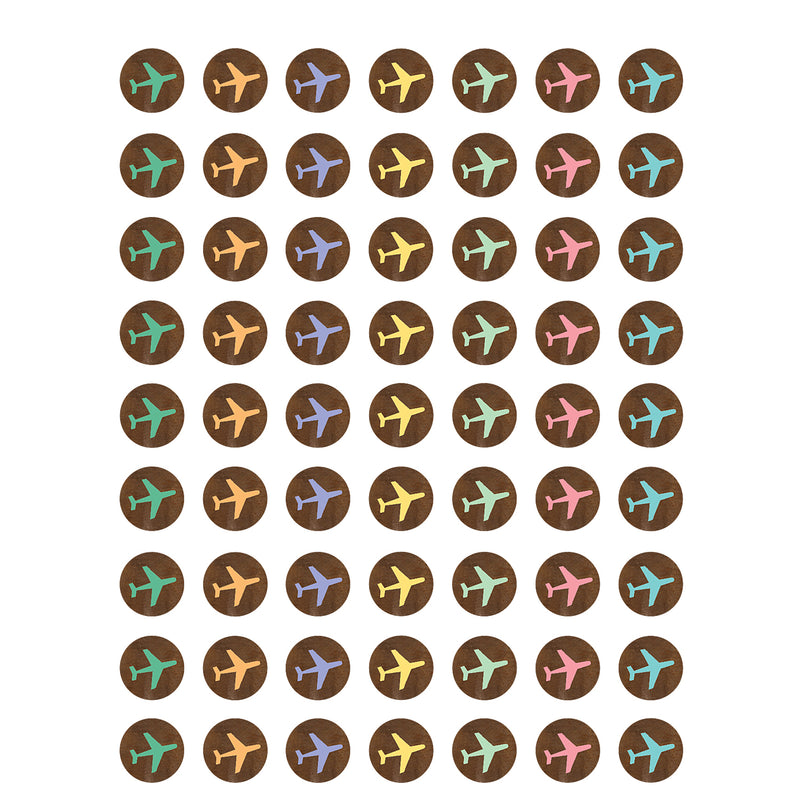 Travel Map Airplanes Mini Stickers