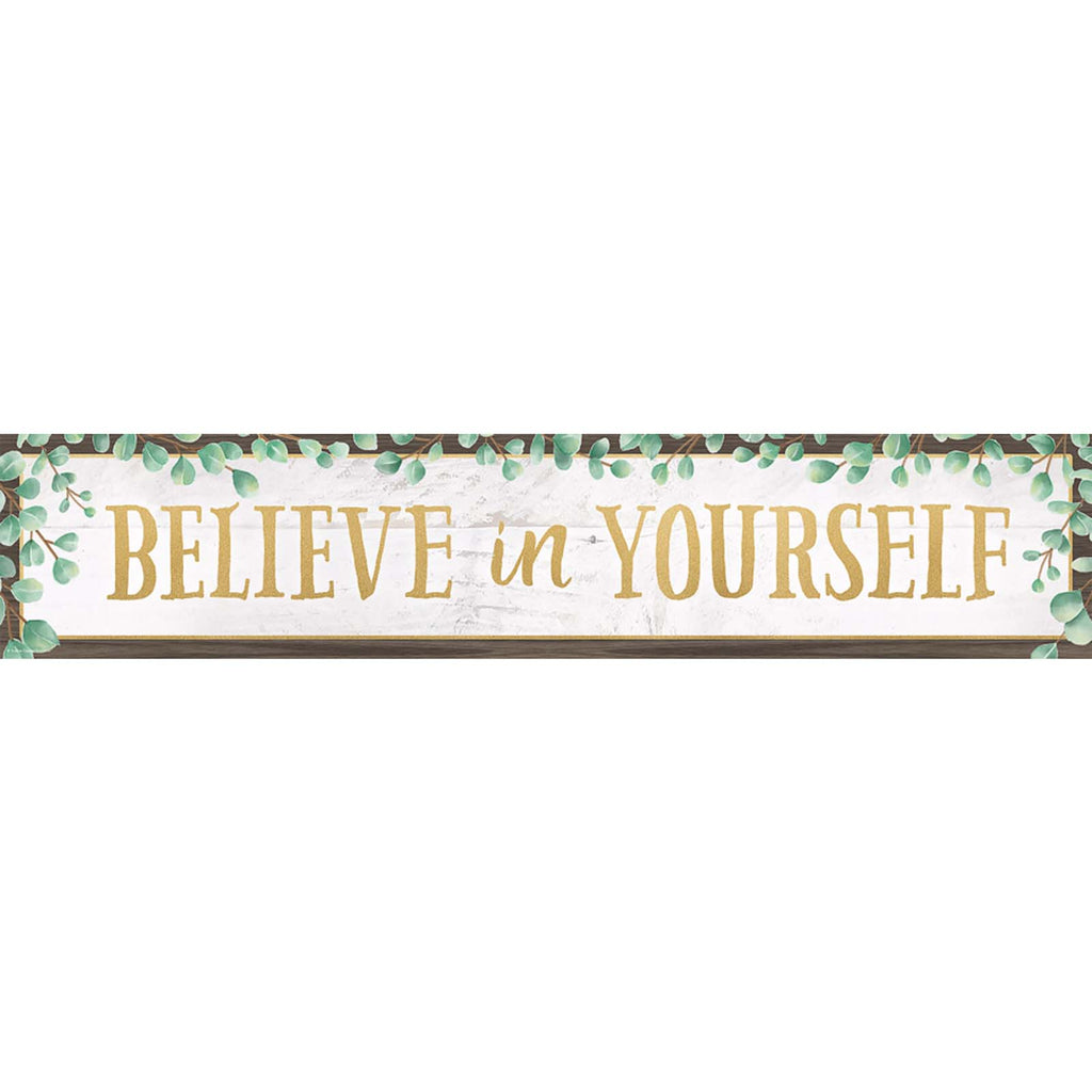 Believe In Yourself Banner Eucalyptus