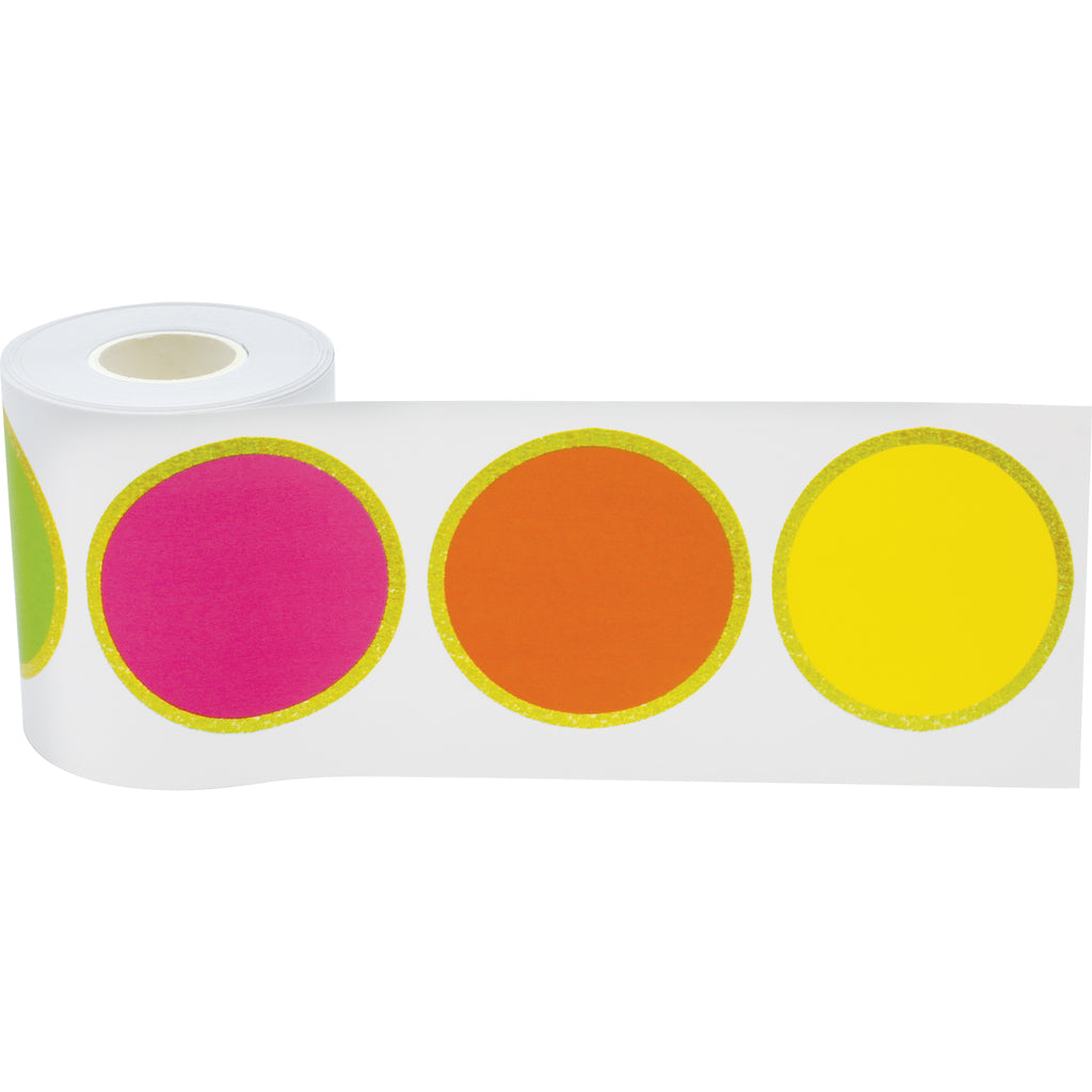 Confetti Colorfl Circls Rolled Trim