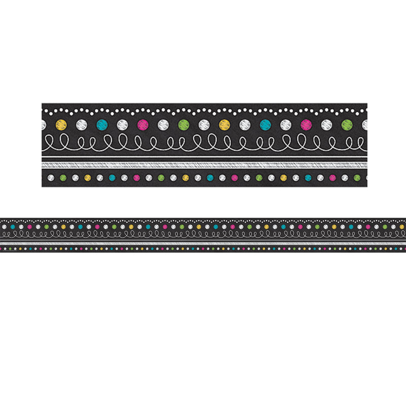 Chalkboard Brights Straight Border