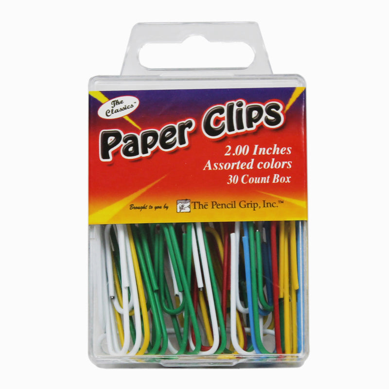 Jumbo Paper Clip Assorted Colors 2.0 30 Pc Box