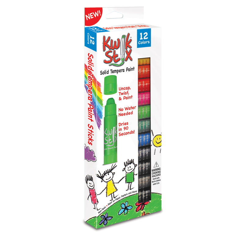 Kwik Stix Tempera Paint 12pk Prime Colors