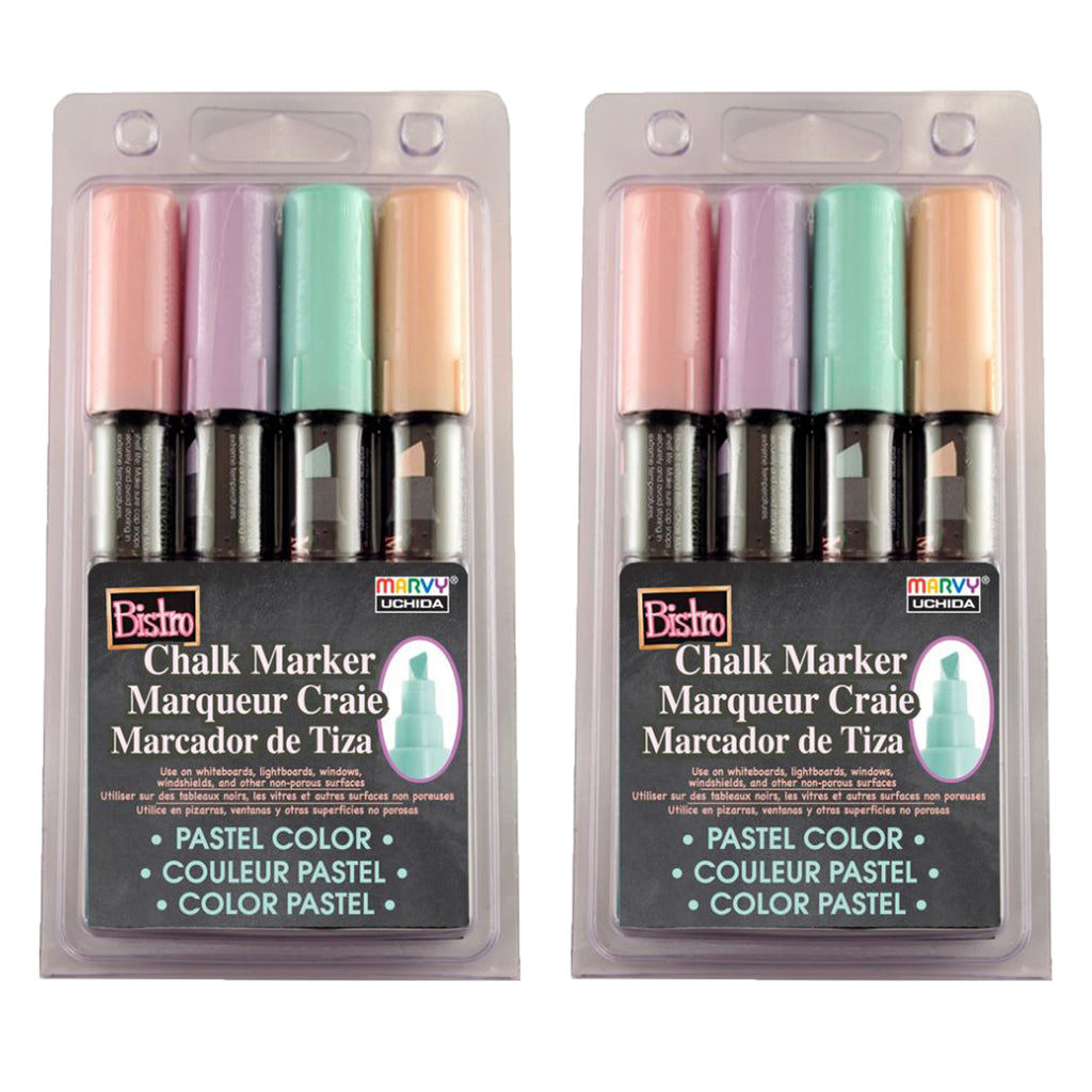 (2 St) Bistro Chlk Markrs Chisel Tip 4 Set