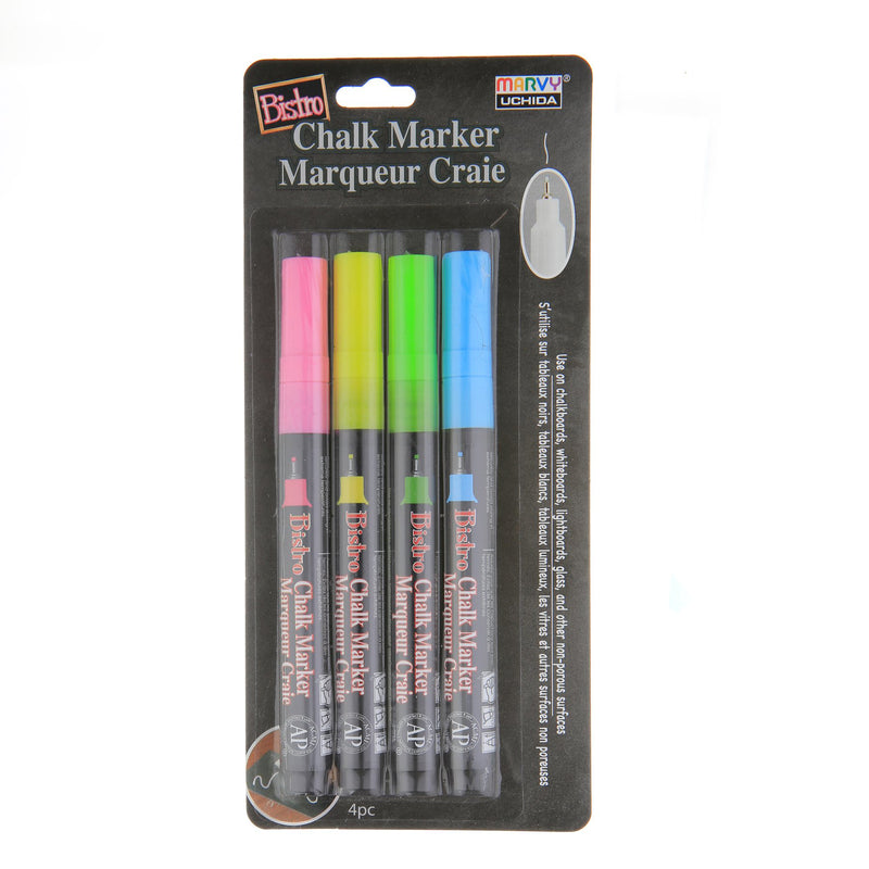 Bistro Chlk Markers Xtra Fine 4 Set