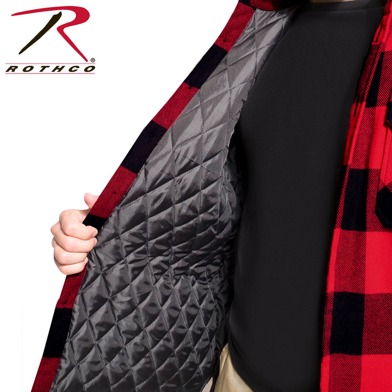 Rothco Buffalo Plaid Quilted Lined Jacket - Red